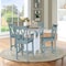 International Concepts Round 20 in W, 38 in L, 36 in H, Wood, White/Chalk Antiqued K128-3638-S86-202-4 - alternate 2